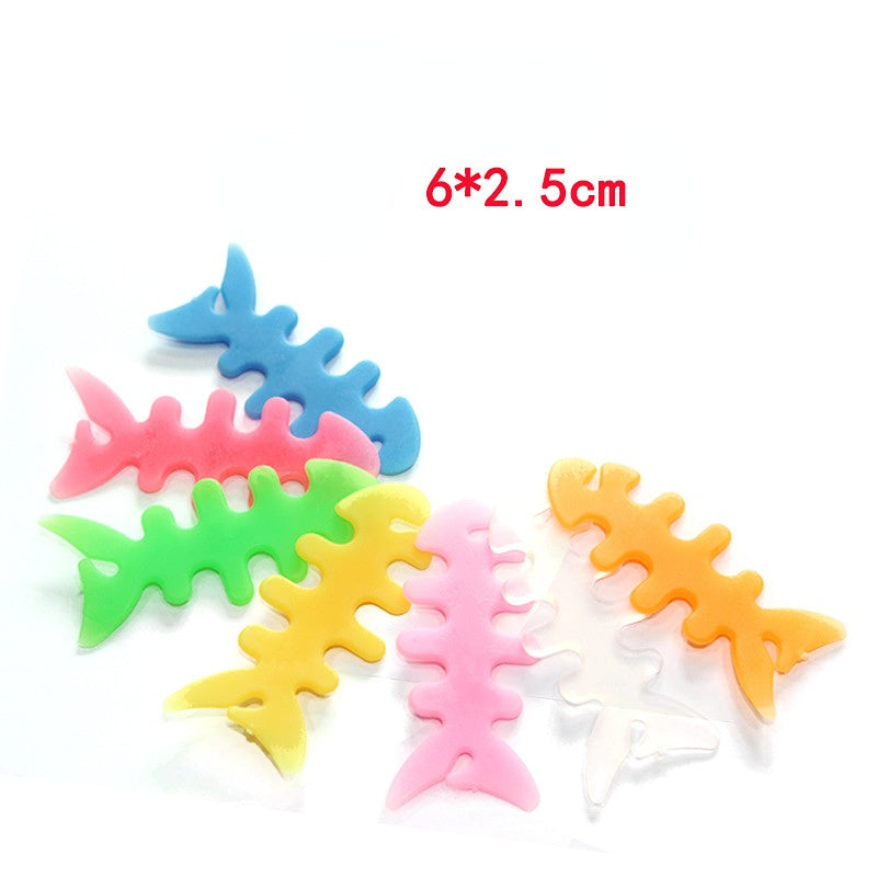 Wholesale Cartoon PVC Large/small Fishbone Earphone Splitter